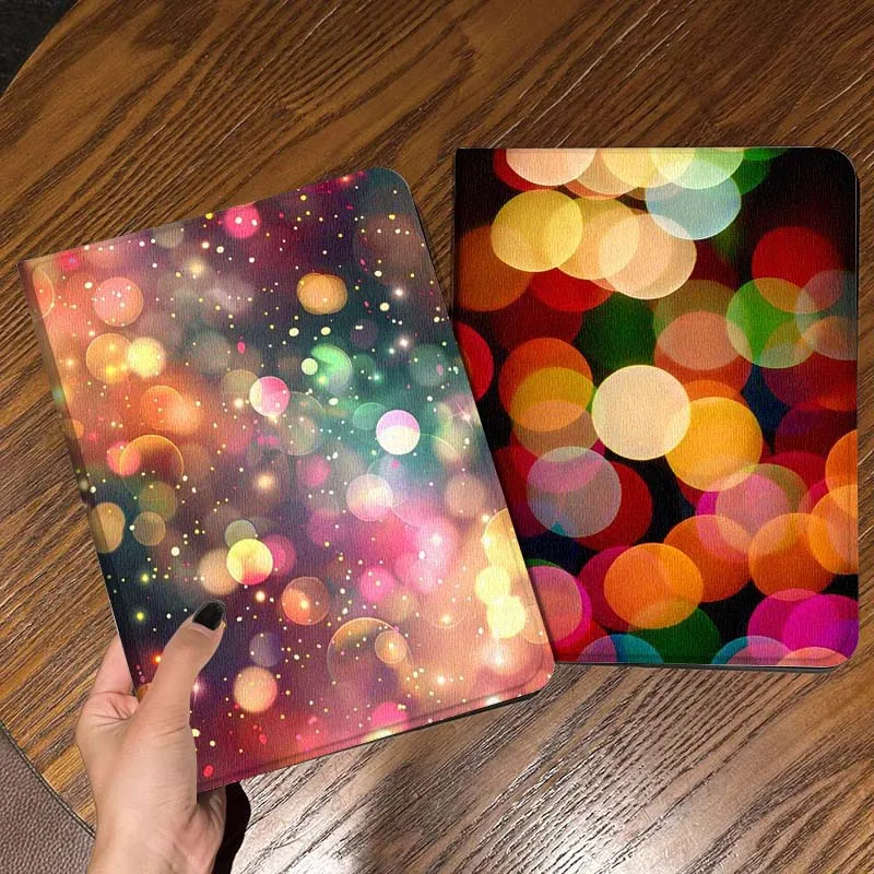 

Colorful Bokeh Glitter Cool Gift Tablet Case For Apple iPad Air Pro mini 1 2 3 4 5 6 7 8 9 11 M2 M3 M5 M4 5th 6th 7th 10th 11th