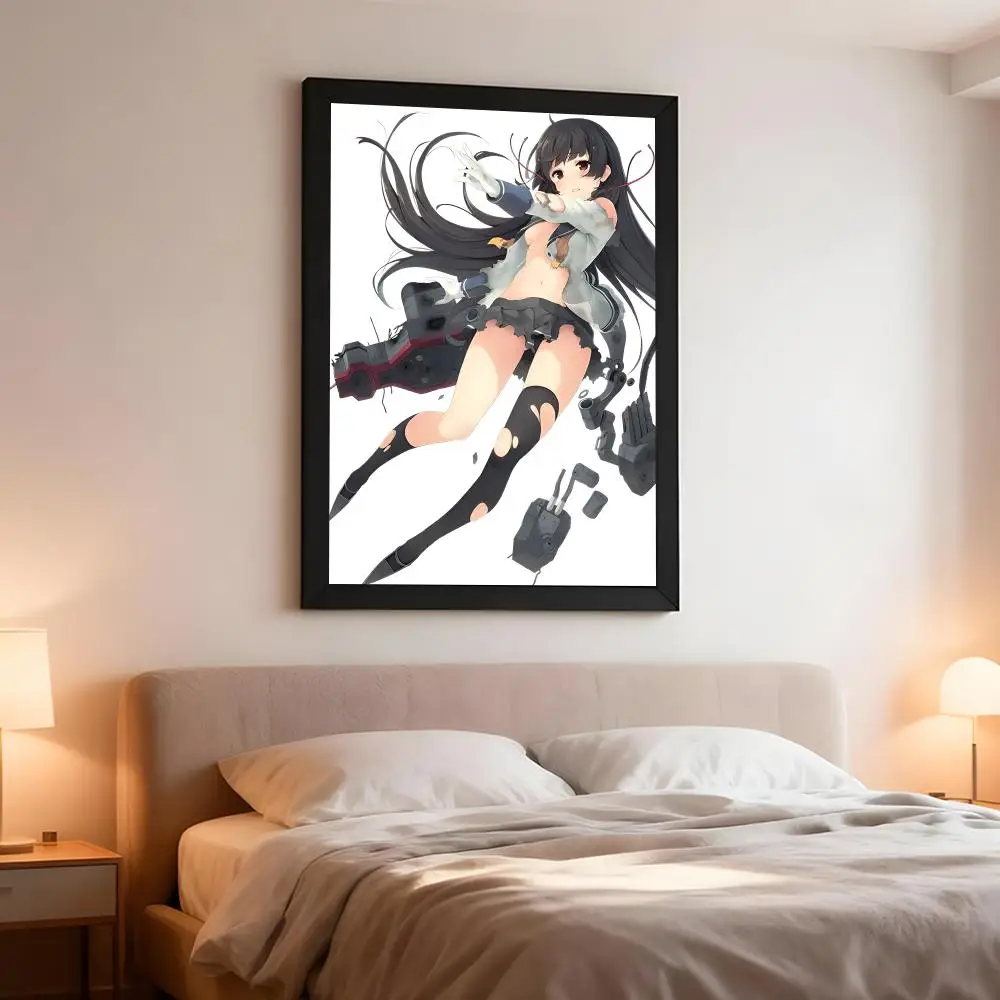 Naval Game K-Kantai Collection Poster Artistic Peel-Off Wall Decor, Indoor Outdoor Home Ornament for Collectors