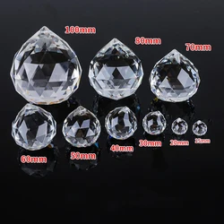 20/30/40/50/60/80/100MM k9 Prism Glass Lamp Hanging Ball Glass Faceted Ball Chandelier Trimmings Suspension for Door Curtains