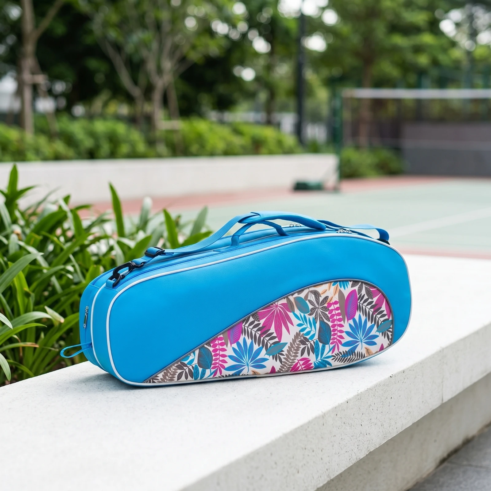 Racket Bag with Shoe Compartment Adjustable Tennis Bag with Shoe Compartment Multifunctional Sturdy for Sports Training