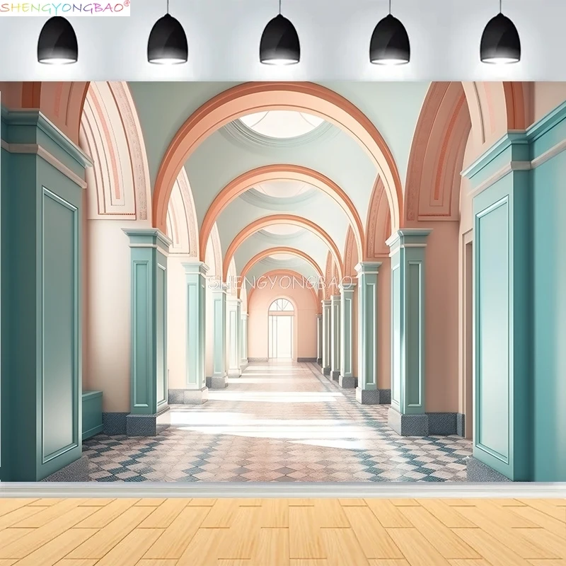 Interior Wall And Floor Mouldings Photography Backdrops Retro Joinery Wood Paneling Palace Wedding Photo Studio Background OR-20