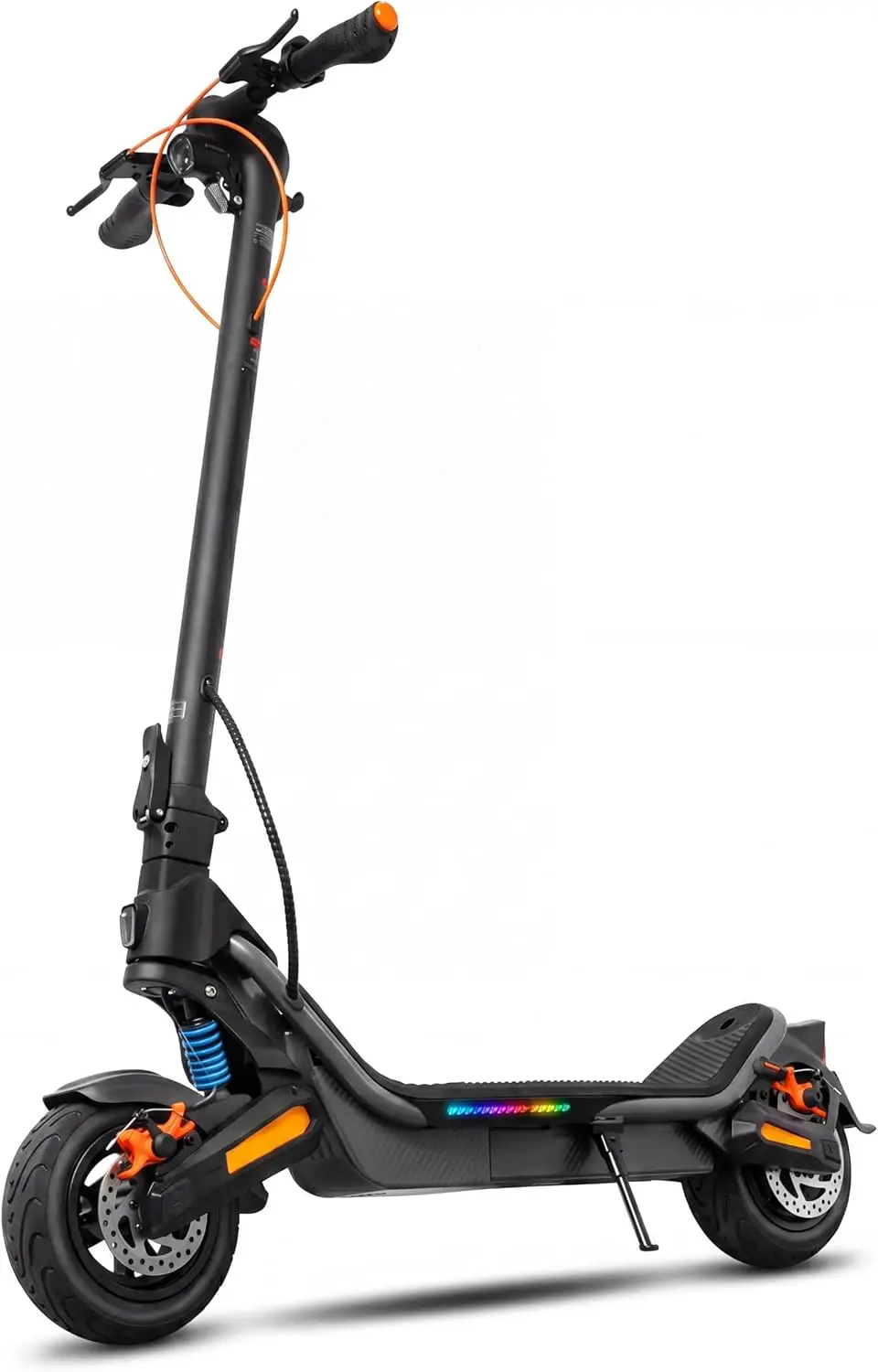 AURORIDE N8 ABE elektrische scooter, ontgrendeling met vingerafdruk, 1200W piekvermogen, 40 km/u volwassen e-scooter met slimme app en Bluetooth-luidspreker, 48V 13Ah, 50 km bereik, 9,5-inch banden,