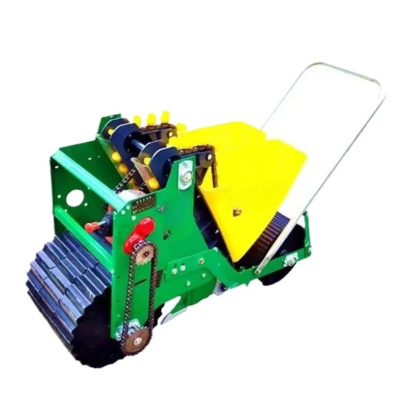 Hand push small garlic planting machine New single line double line electric agricultural garlic planting machine