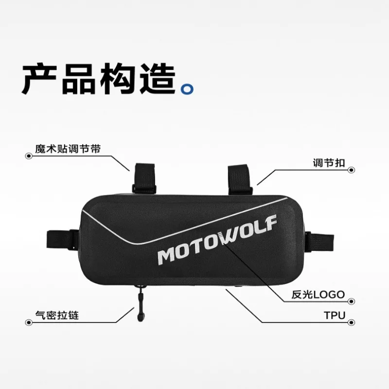 MOTOWOLF Motorcycle Tool Bag Waterproof Crash Bar Side Bag Riding Travel Storage Pouch for Motorcycle Accessories
