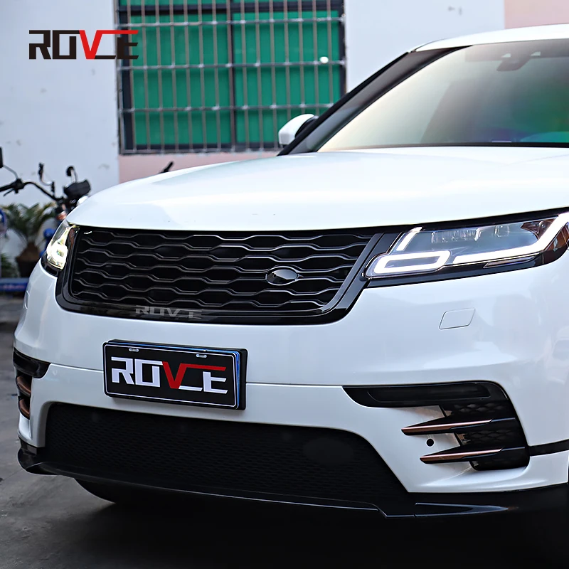 ROVCE Front Racing Grills Bumper Grille for Land Rover Range Rover Velar 2017-2024 LR143275 LR092628 LR139319 Car Accessories