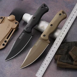 Becker KA-BAR Harpoon Tactical Fixed Blade Knife Nylon Fiberglass Handle Hunting Survival Outdoor Camping Tools Kydex Sheath