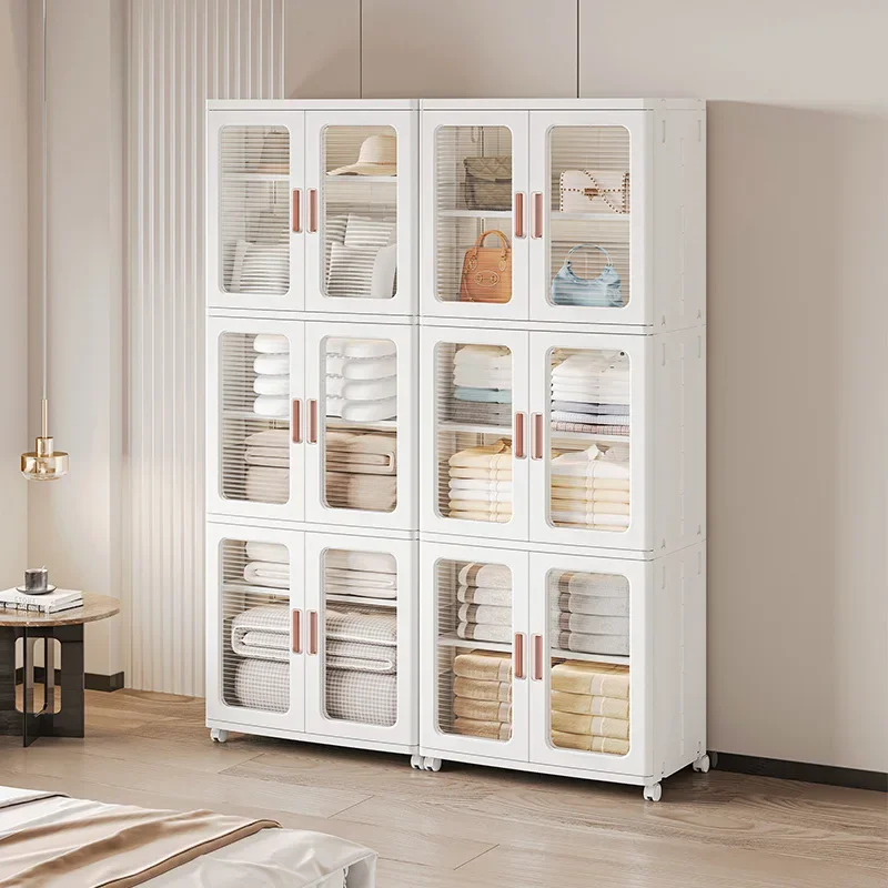 

Stable Foldable Installation-free Storage Cabinet Household Children's Clothes Sundries Locker Toy Finishing Plastic Locker