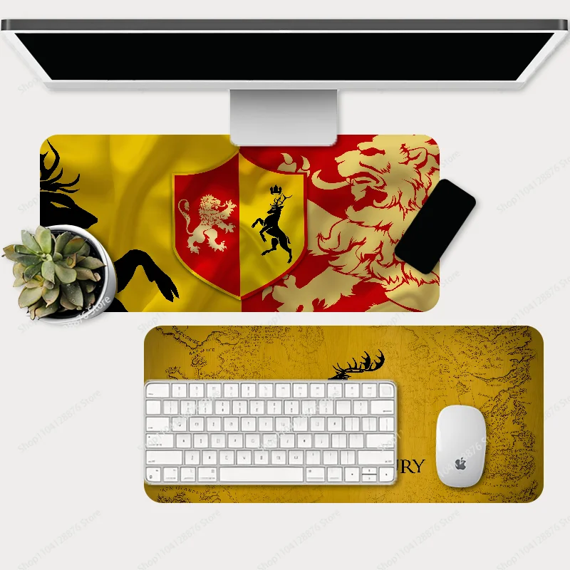 Alfombrilla de ratón G-Game Of T-Thrones, alfombrilla grande para ratón para juegos, LockEdge, alfombrilla gruesa para teclado de ordenador, mesa y escritorio