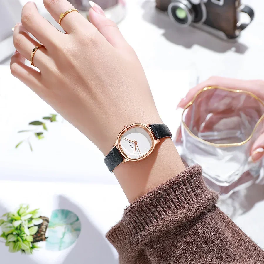 Casual Women Watches Simple Quartz Wristwatches Leather Watches Students Clock Ladies Watch Gift for Everyday Reloj Para Mujer