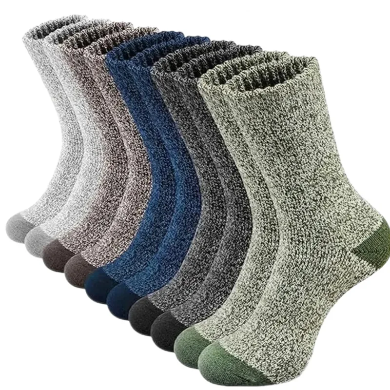 5 أزواج الربيع والخريف موضة جديدة امتصاص العرق وتنفس الرجال الجوارب المتوسطة عادية مريحة تنوعا الرجال الجوارب