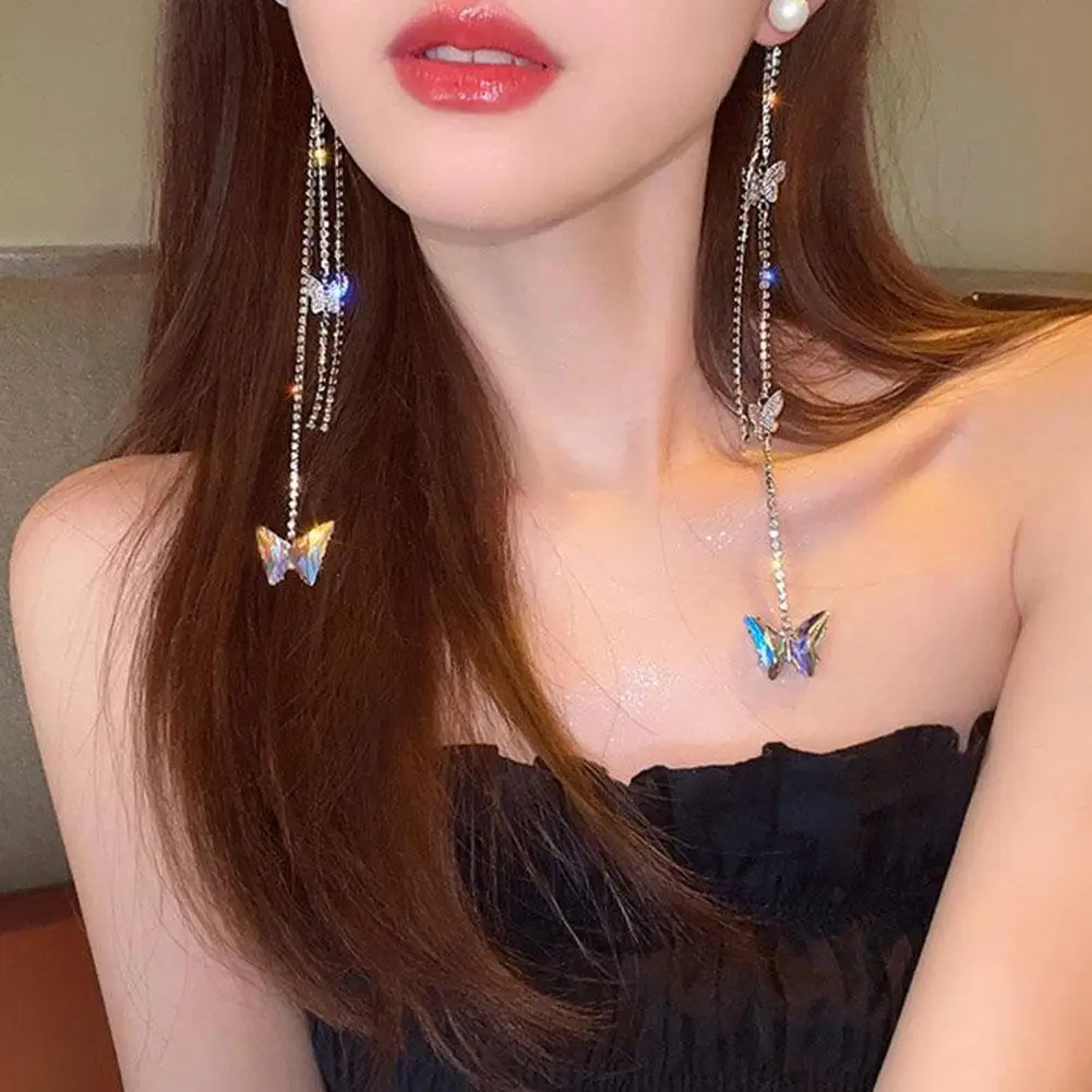 Nuovi accessori per capelli a farfalla con nappa Fascia per capelli con perle di cristallo Copricapo Fascia per capelli a farfalla Cerchietto per capelli da donna per fascia da ragazza