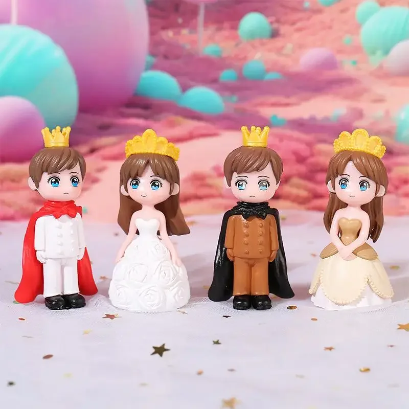 1 ペアドールハウスミニチュアカップル置物マイクロ風景 DIY ミニプラスチック工芸品妖精の庭苔テラリウム家の装飾おもちゃ