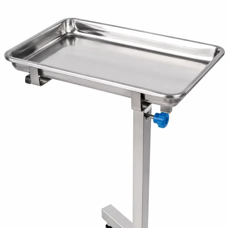 for Stainless Steel Medical Trolley with Adjustable Instrument Tray Bracket and Moving Wheels  Operating Rooms and Clinics