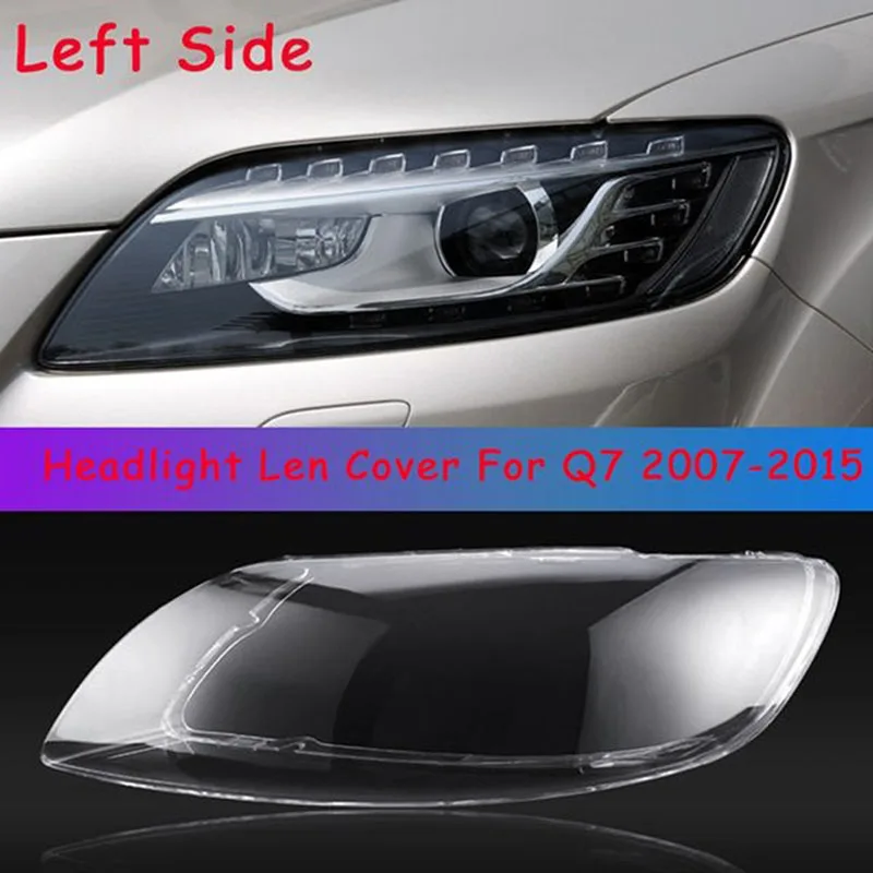 

Left+Right Car Headlight Lens Cover Head Light Shade Front Auto Light Shell For Q7 2007-2015 Parts Accessories