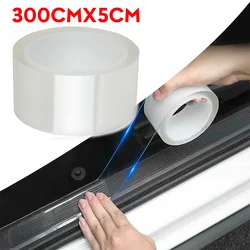 Clear Transparent Protective Film Roll Door Edge Car Body Scratch Protector Tapes Door Sill Strip Invisible Transparent Sticker