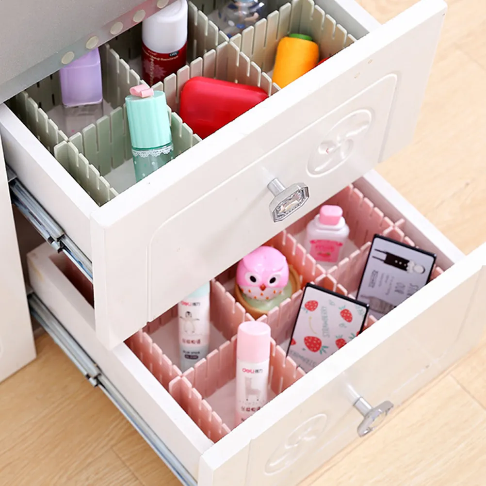 8Pcs Adjustable Drawer Organizer Dividers DIY Storage Rack for Kitchen Cutlery Bedroom Clothes Accessories Socks Underwear