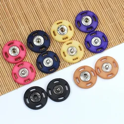 10pcs Round Plastic Snap Button Shirt Cardigan Invisible Concealed Buttons Clothes Accessories