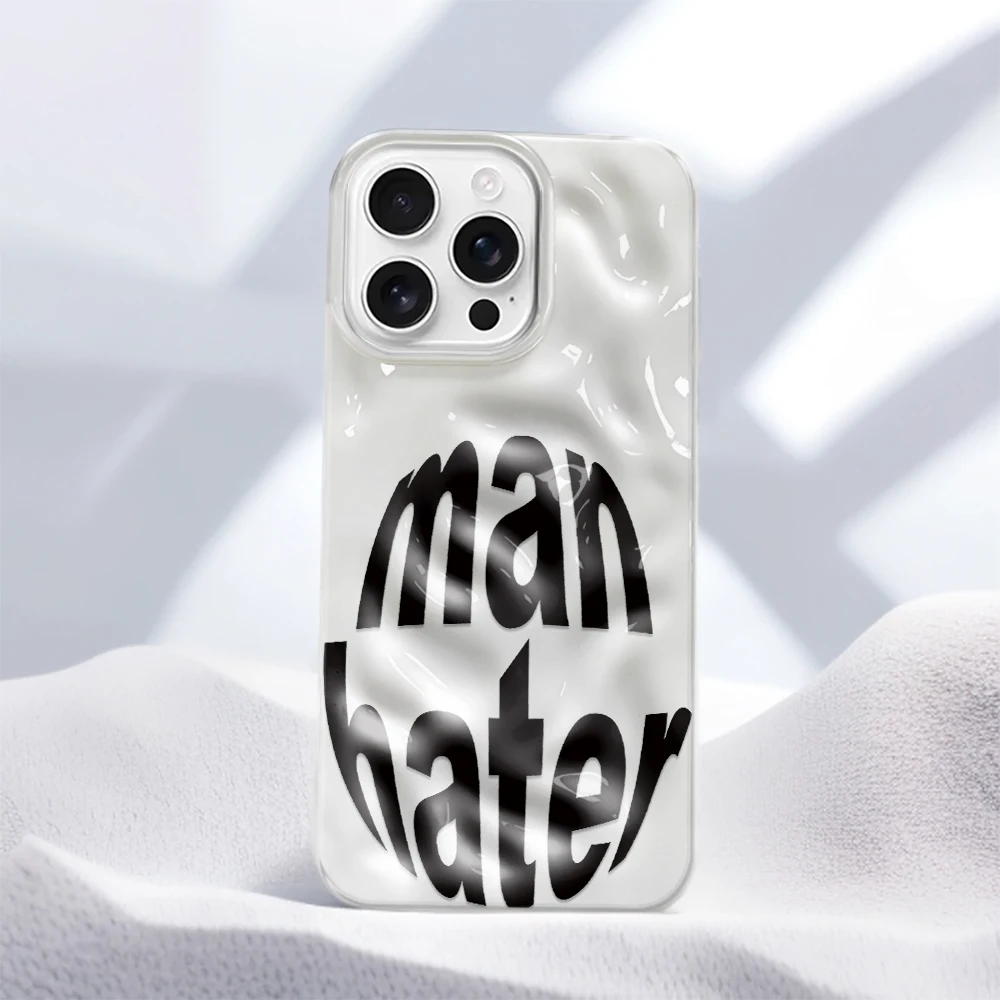 Phone Case Attitude Text Black Bold Pastel Smooth Button Cover Impact Resistant Matte Fits iPhone Max 14 12 Air 13 17 15