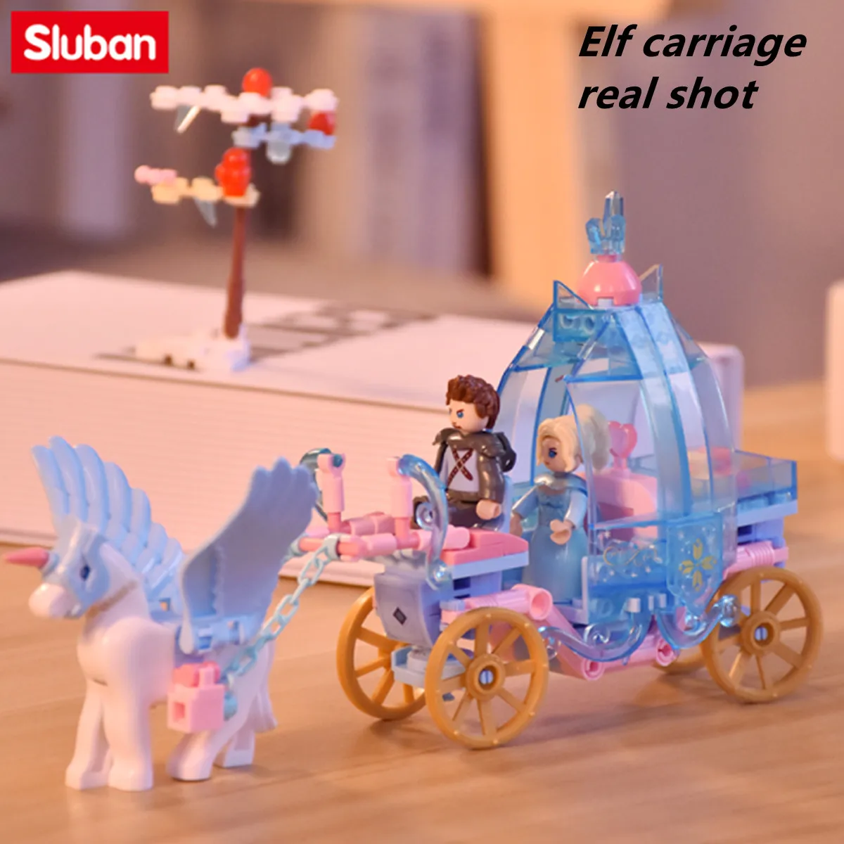 

Sluban Building Block Toys Girls Dream Ice Carriage 191PCS Bricks B0896 Friends Fairyland Royal Horsecar Fit With Leading Brands