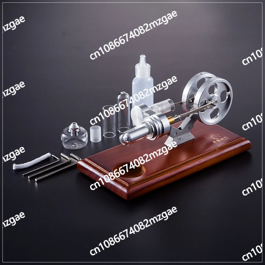 Stirling Engine Model External Combustion Engine Solid Wood Baseplate Physical Science Experiment Toy Gift