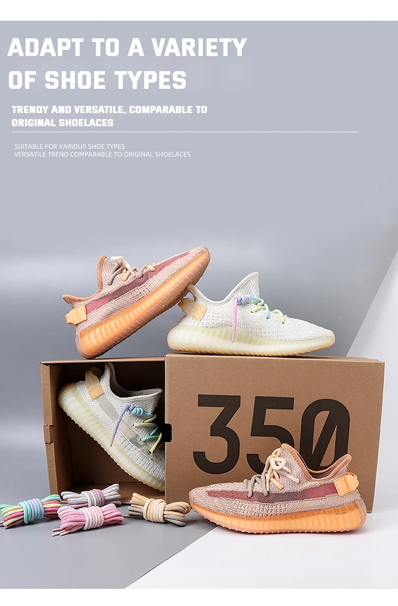 4 mm dicke, runde Schnürsenkel für Sneaker, Freizeitschuhe und Canvas-Schuhe, bunte, farbverlaufende Schnürsenkel, Baumwoll-Sportschnürsenkel, Regenbogen-Schnürsenkel. – Detail 3