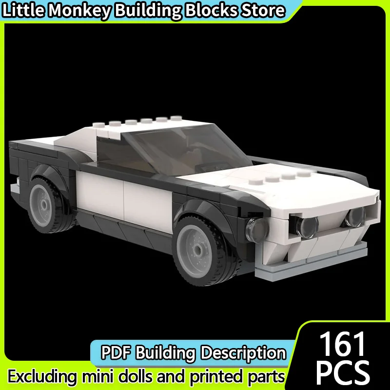 

Speed Racing Car Model MOC Building Bricks Mustang 69 Muscle Car Modular Technology Children Holiday Gifts Assemble Toys Suit