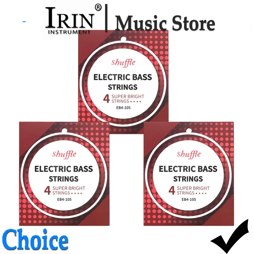 Shuffle 4 String Electric Bass Guitar Strings EB4-105 Hexagonal High Carbon Alloy Nickel Steel Wrap Bass Guitar & Accessories