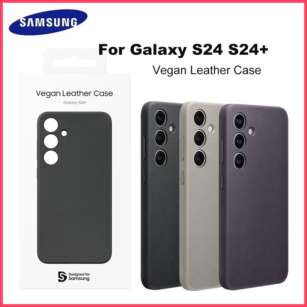 

Original Vegan Leather case for Samsung Galaxy S24 S24+ Vegan Leather case Genuine S24 S24+ Leather Cover
