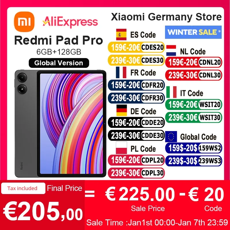 Global Version Xiaomi Redmi Pad Pro 12.1 