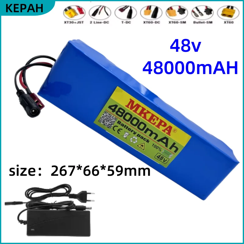 13S3P 48V 48000mAh 100Ah High-Power 18650 Battery with Powerful BMS for Electronics