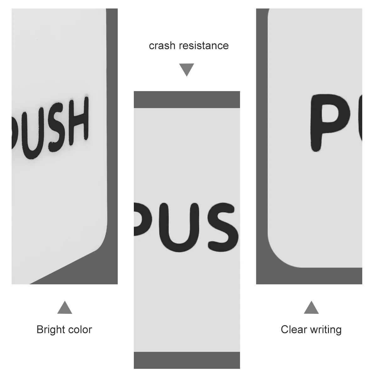 Self Adhesive Door Sticker Push Pull for Shop Entrance Exit Salon Window Stickers