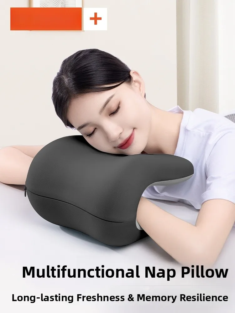 Memory Foam Pillow for Nap Office Chair Headrest Upright Sleep Cushion Universal Applicable Simple Style Grey 6523 Inner Mate...