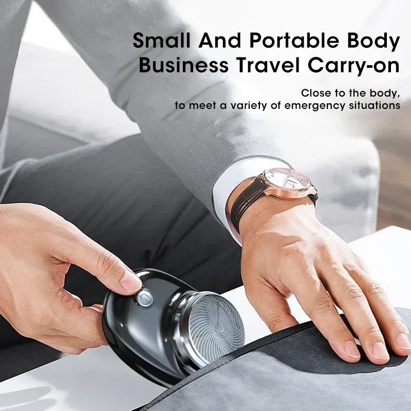 Barbeador elétrico masculino MINI de atualização premium – carga rápida IPX7, aparador de barbear úmido e seco de 9000 RPM, barbeador de cabelo traseiro masculino