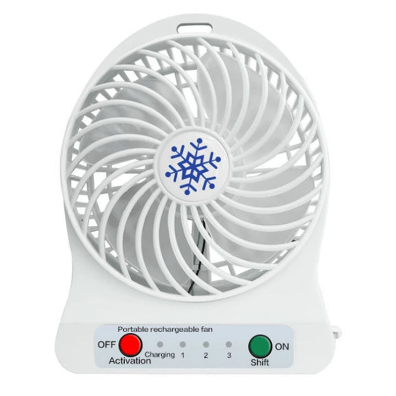 

Portable Rechargeable Mini Fan Air Cooler Mini Desk Fan USB Cooling Rechargeable Handheld Fans White