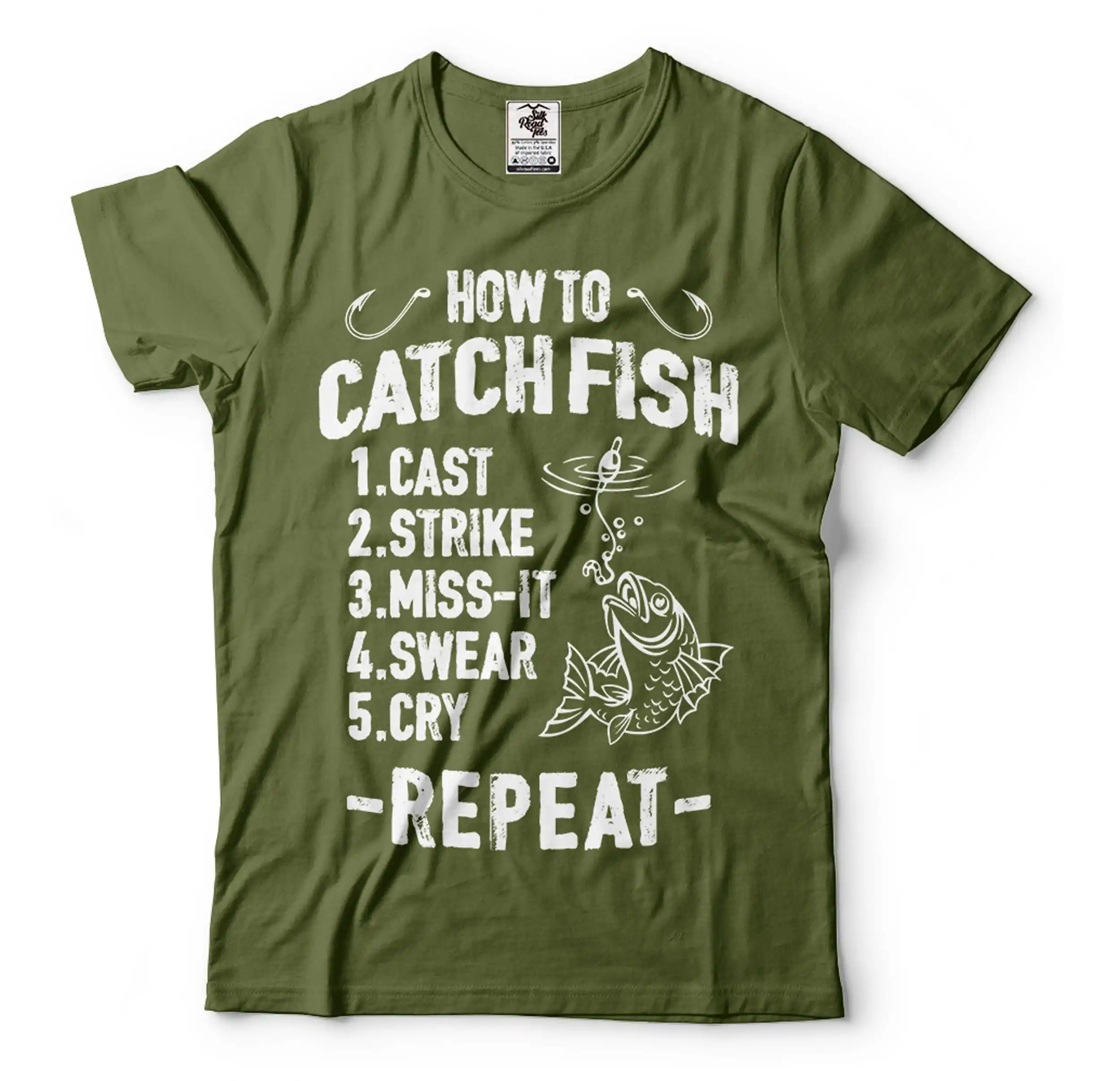 Funny Fishing T Shirt How To Catch Fish Fisherman S Father'S Day Birthday Gift For Men