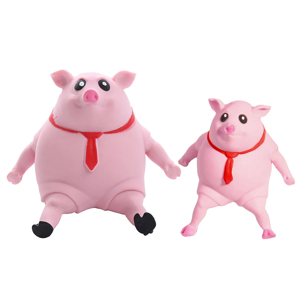 Funny Pig Pinch Toy Stress Relief Cute Pig Bath Toy Model Collection Squeeze Pig Dolls Home Decor for Child Kids for Boys Girls