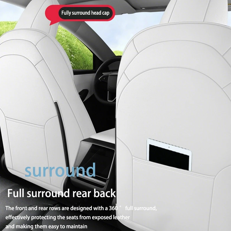 For Tesla Model Y Juniper 2025 Full Set Seat Covers Leather pad breathable and sweat all season seat cover Cushion
