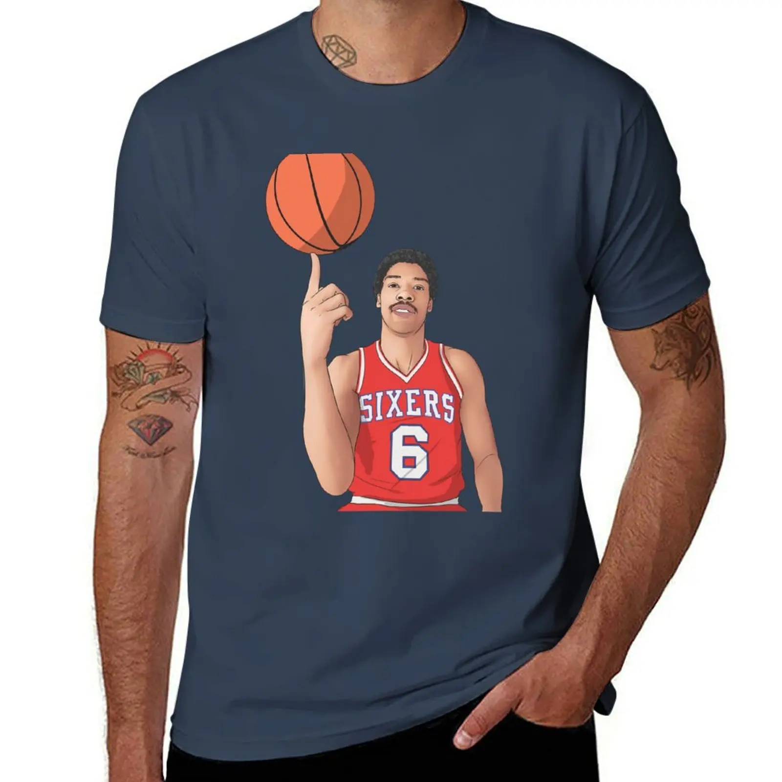 

Julius Irving - Dr. J - SIXERS T-Shirt t shirts for man cotton cotton t shirts man 100% man t shirt designer T-Shirt