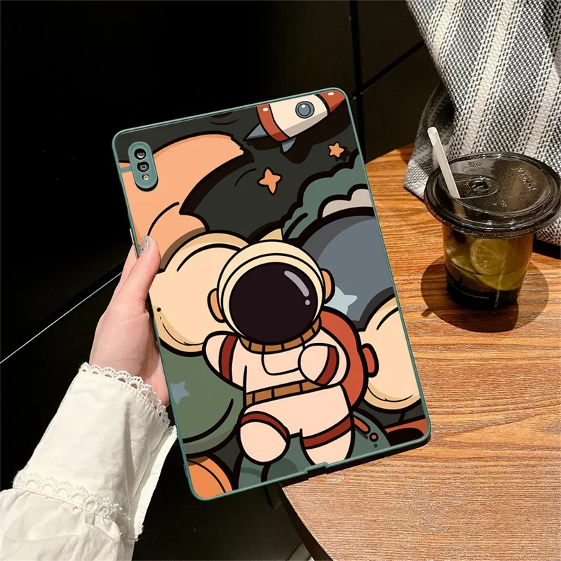 Astronauts Playing Ball Case For Samsung Galaxy Tab S9 11 A8 10.5 S6 Lite 10.4 S7 S8 S9 Plus 12.4 T500 A7 LIte A 8.0 T290 Case