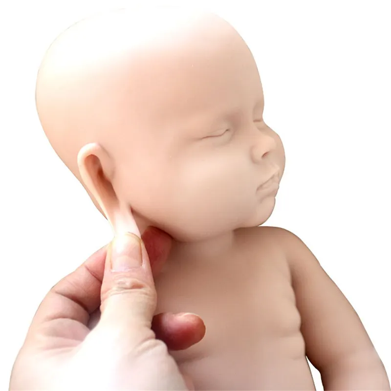 New 18inch Full Solid silicone Girl Reborn Kit Unpainted Unfinished Doll Parts DIY Popular Blank Reborn Doll Kit