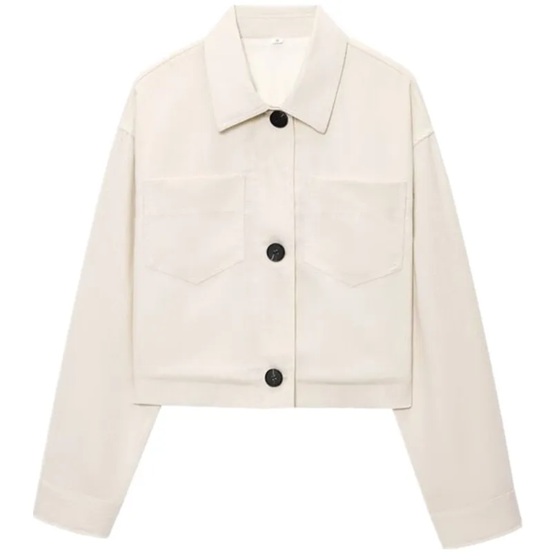 

Summer 2025 New Women's Loose Mixed Linen Sve Patchwork Outerwear ort Coat Collar Long Sve Pure Color Commute Sle