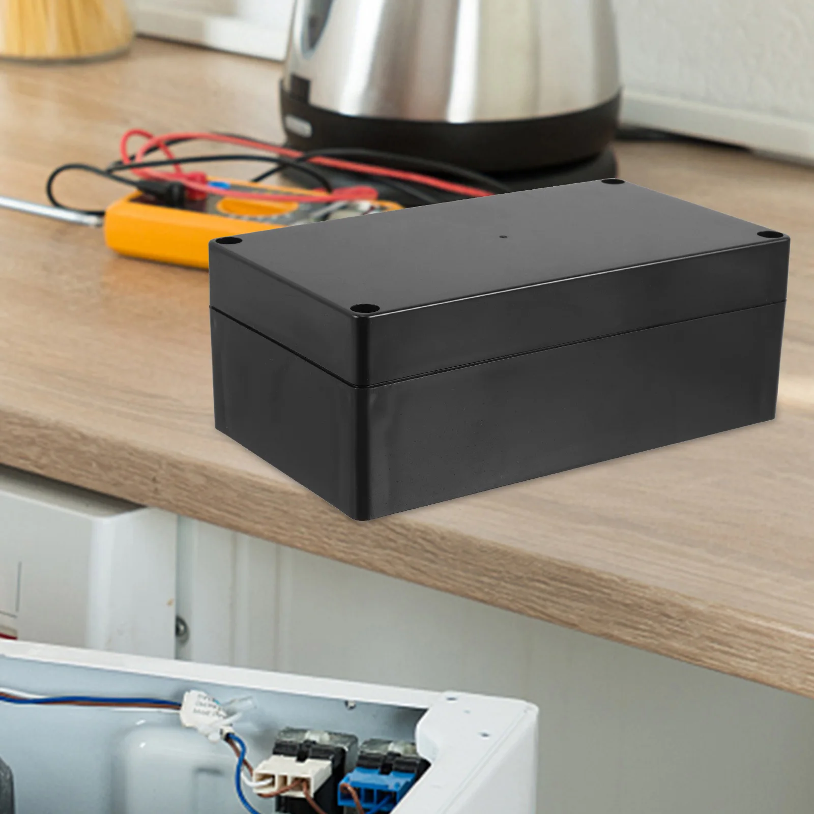 

Plastic Waterproof Junction Box Black Dustproof Electrical Box Outdoor Project Enclosure Electrical Project Case