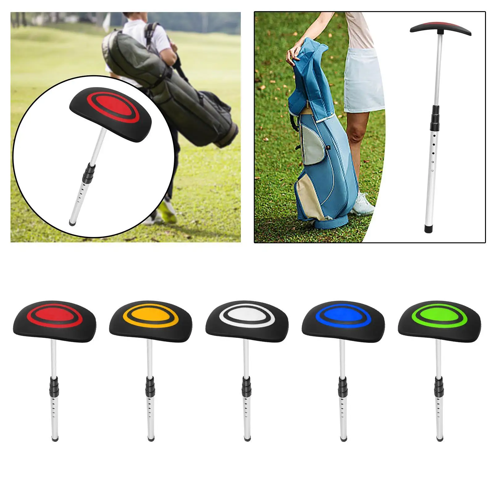 Golf Bag Support Rod Easy Adjustment Sturdy Aluminum Pole Support Stick Golf Bag