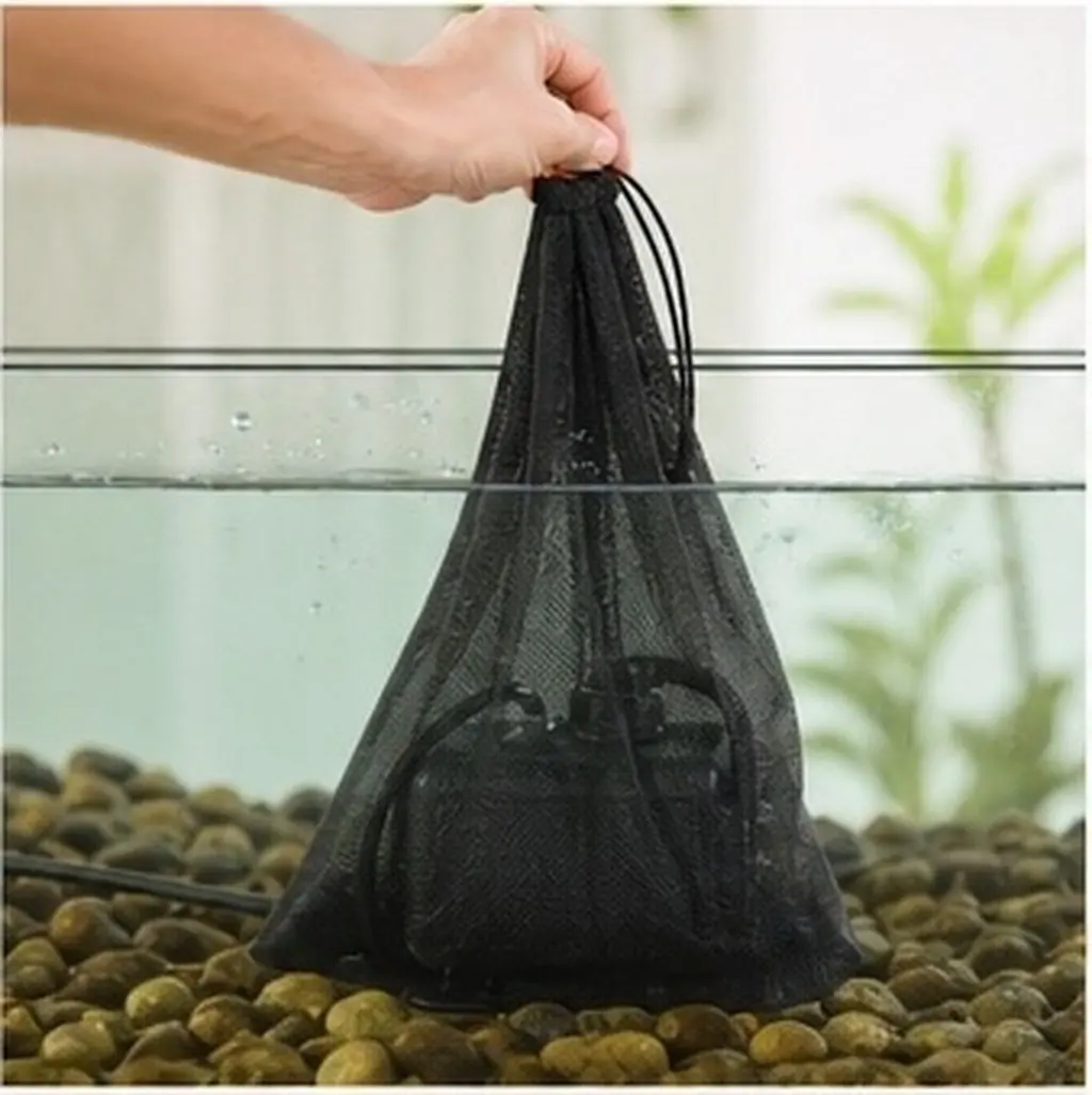 2pcs Drawstring Pump Filter Bag, Polyester Mesh Debris Barrier for Pond, Aquarium & Swimming Pool