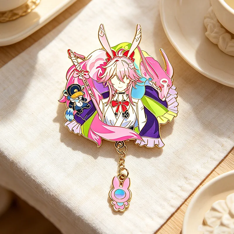 Honkai: Star Rail Evanescia Cosplay-Anstecker, Spiel-Anime Anaxagoras Khaslana Cipher Pin, Niedliche Dekoration, Halloween-Party-Kostüm-Requisiten – Detail 7