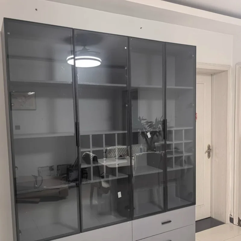 ตู้โชว์ในห้องนั่งเล่น ตู้โชว์แบบมีประตูกระจก เฟอร์นิเจอร์ร้านอาหาร บาร์สำหรับเครื่องดื่ม ห้องเก็บไวน์ไม้