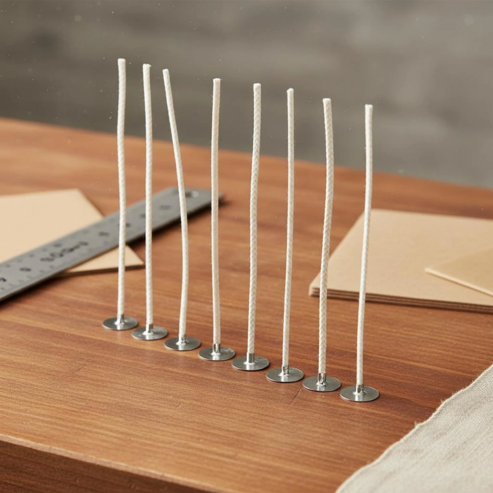 10 Pieces Pre-Waxed Candle Wick Good Oil Absorption DIY Candle Wick Stable Flame Easy To Use for, Home Crafting
