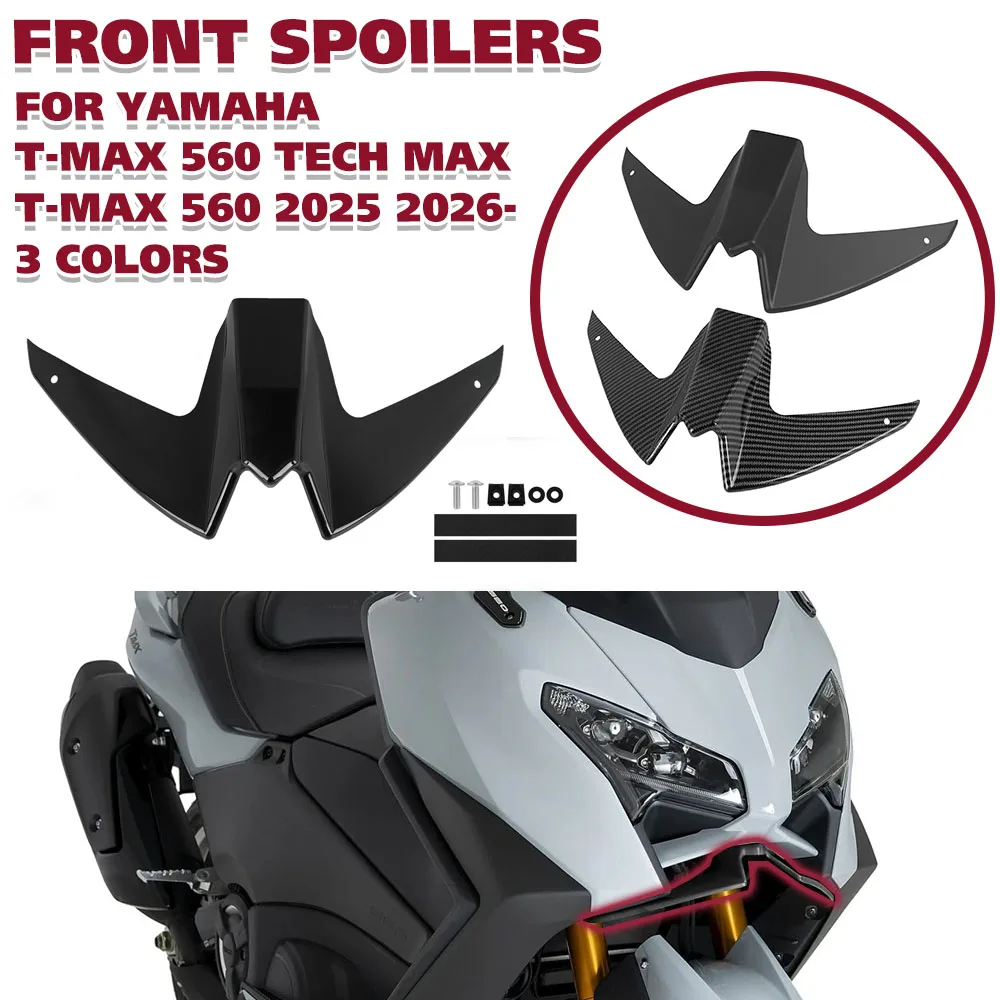 

TMAX 560 Wind Wing Cover Cone Aerodynamics Fairing Winglets For YAMAHA T-MAX 560 TECH MAX 2025 2026 Motorcycle Front Lip Spoiler