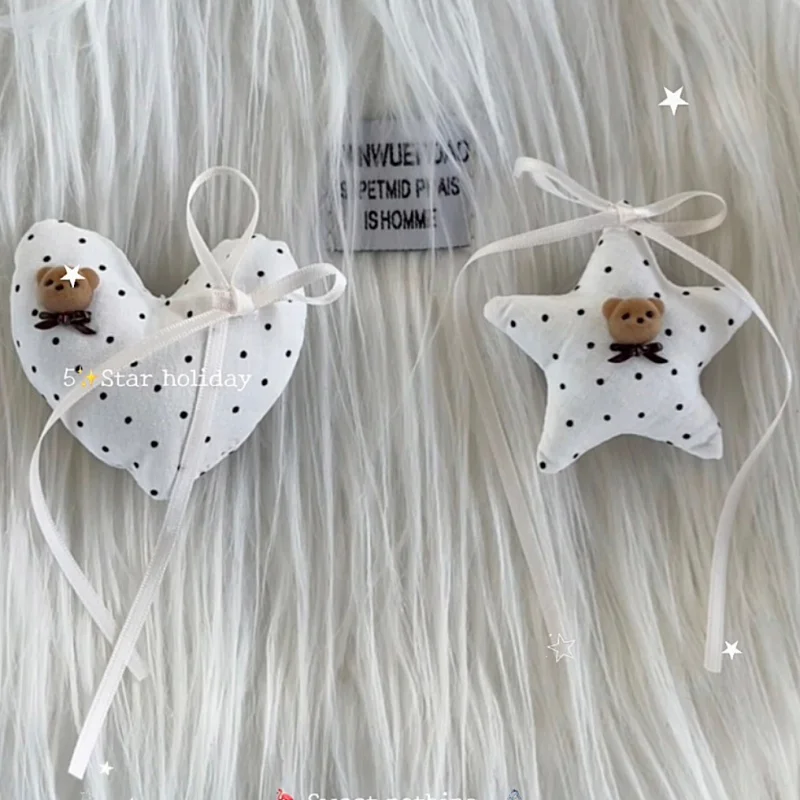 

Cute Polka Dot 3D Love Heart Star Phone Cover For iPhone 17 Pro 14 15 Pro 16 Pro Max Protective Cover Shockproof Protective Case