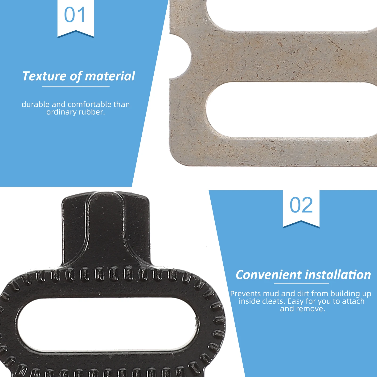 

Pedal Cleat Clip in Clips Kit Cycling Accessories Locking Plate Bike System Long Term Use Easy Install Remove